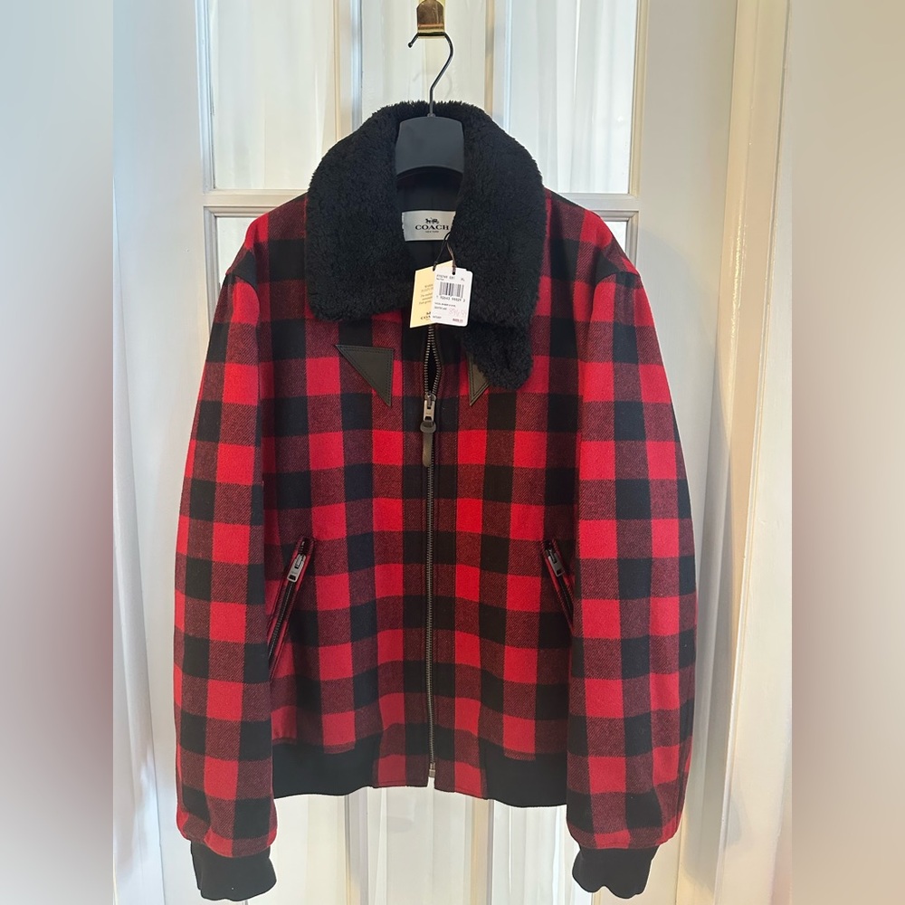 COACH WOOL BOMBER JACKET NWT